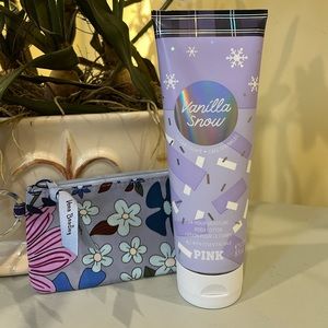 Vera Bradley zip/IDcase/keychain & VS PINK lotion